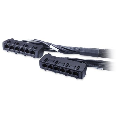 APC 50ft Cat6 UTP, 6x RJ-45 - 6x RJ-45 networking cable Black 15.24 m U/UTP (UTP)