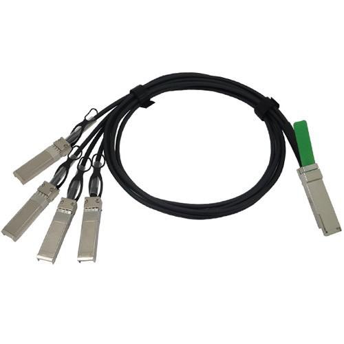 Cisco QSFP4SFP10GCU3M, Refurbished InfiniBand/fibre optic cable 3 m QSFP+ 4 x SFP+ Black
