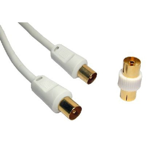 Cables Direct 1.8m coaxial cable White