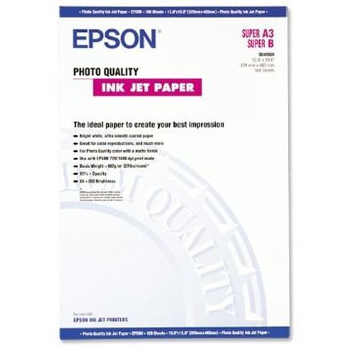Epson Photo Quality Ink Jet Paper, DIN A3+, 102g/m, 100 Sheets