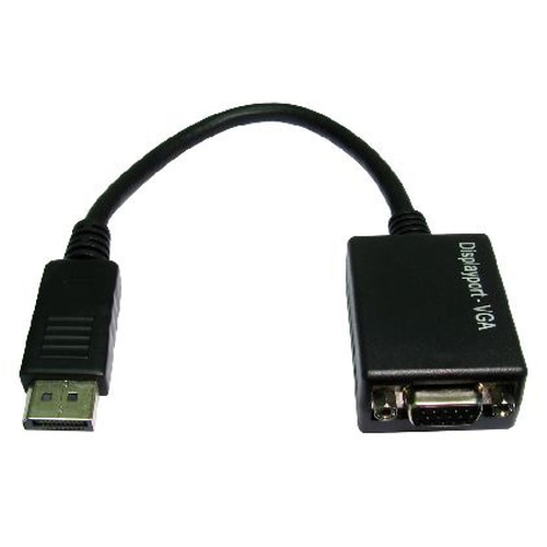 Cables Direct Display Port - VGA m/f 0.15 m VGA (D-Sub) DisplayPort Black