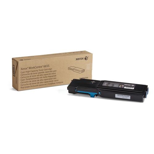Xerox Genuine WorkCentre 6655 / 6655i Cyan High Capacity Toner Cartridge (7,500 pages) - 106R02744