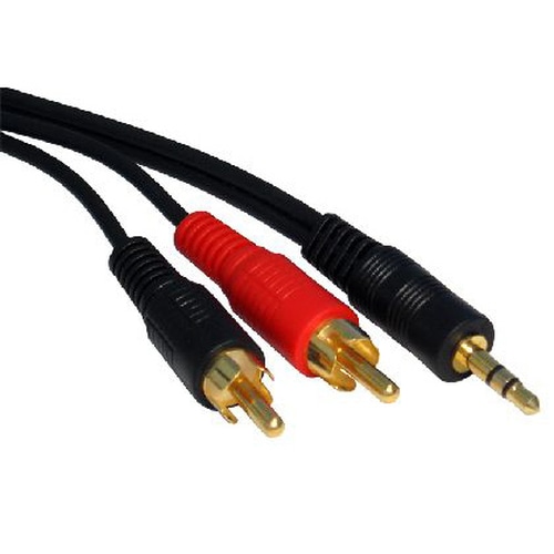 Cables Direct 2TR-305 audio cable 5 m 3.5mm 2 x RCA Black