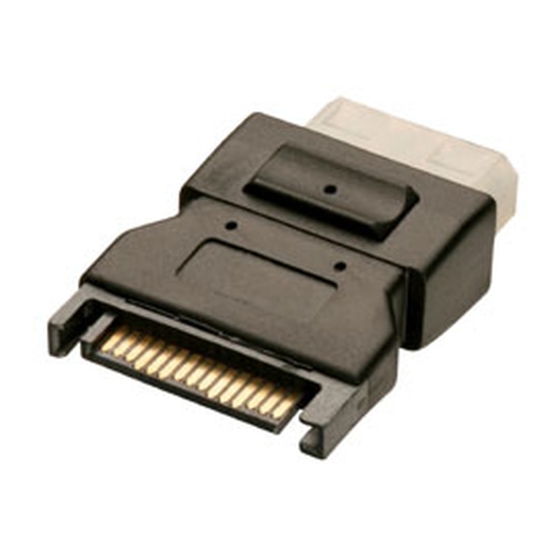 Lindy SATA Power Adapter 15-pin SATA 5.25 Molex Black