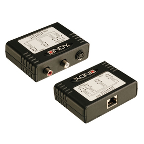 Lindy Audio/Video Extender - S-VHS & Stereo S-Video + Audio RJ45 Black