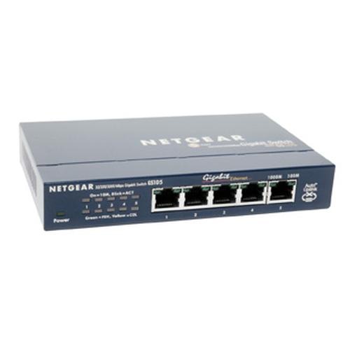 NETGEAR GS105 Unmanaged Gigabit Ethernet (10/100/1000) Blue