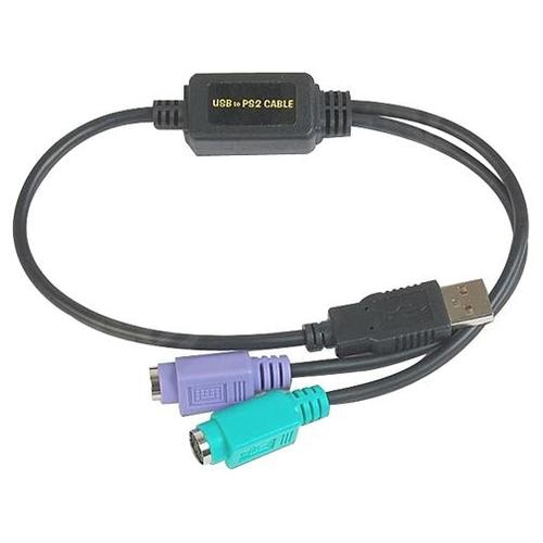 Datalogic ADP-203 Wedge to USB Adapter PS/2 cable 0.5 m 2x 6-p Mini-DIN USB A Black