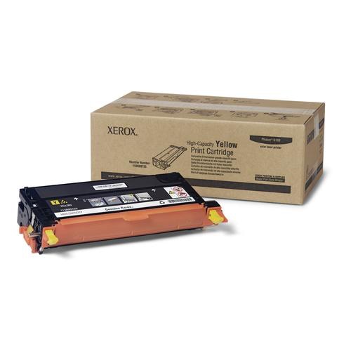 Xerox Genuine Phaser 6180 / 6180MFP Yellow Toner Cartridge - 113R00725