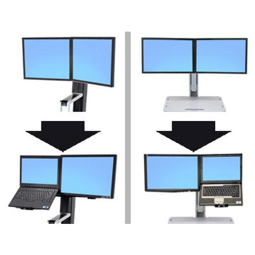 Ergotron WorkFit Convert-to-LCD & Laptop Kit from Dual Displays 50.8 cm (20) Desk