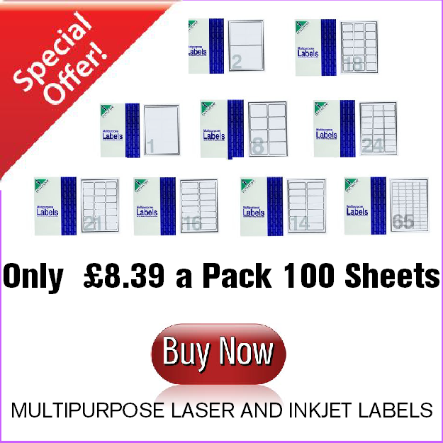Multipurpose A4 Inkjet Laser Labels